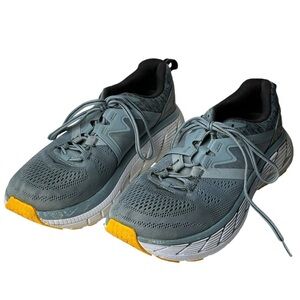 HOKA Gaviota 2 Men's Size 8 2E Wide Sneakers Running Shoes Blue Yellow One One